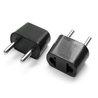 American to European Outlet Plug Adapters (Pack of 2)
