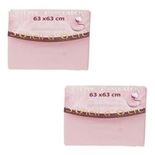 Lot 2 Taies doreiller SOLEIL DOCRE 63x63cm ROSE   Achat / Vente TAIE