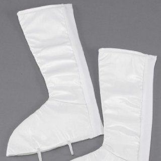 White Boot Tops Shoe Covers Platform Stretch 60S 70S
