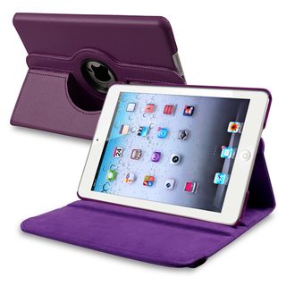 BasAcc Purple Leather Swivel Case for Apple iPad Mini
