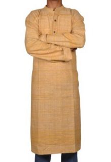 Traditional Indian Gandhi Khadi Long Mens Kurta Fabric For