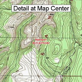 USGS Topographic Quadrangle Map   Davenport, California