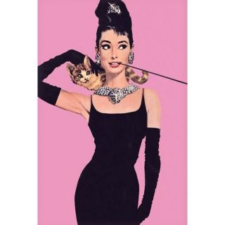 Affiche de Audrey Hepburn (pink) (61 x 91.5cm)   Achat / Vente TABLEAU