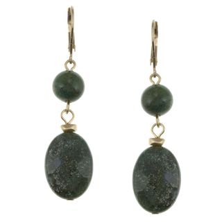 Kenneth Cole Emerald Green 2 stone Drop Fashion Earrings