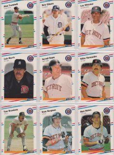 Detroit Tigers 1988 Fleer Baseball Team Set with Update