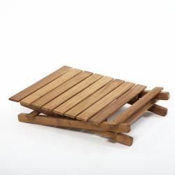 Premium Plantation Teak Folding Side Table/ Foot Rest