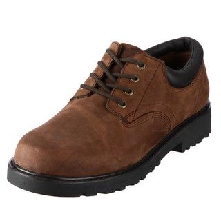 Academie Gear Mens Tuffex Brown Leather Oxfords
