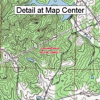 USGS Topographic Quadrangle Map   Lineville West, Alabama