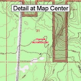 USGS Topographic Quadrangle Map   Chemult, Oregon (Folded