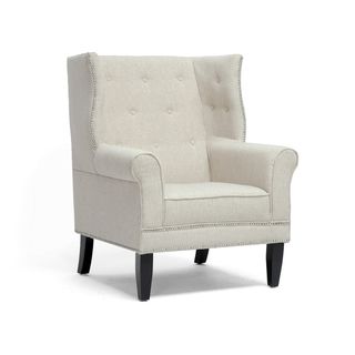 Kyleigh Beige Linen Modern Arm Chairs (Set of 2)