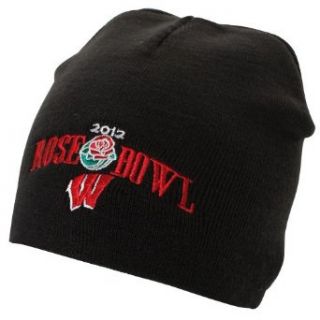 NCAA Wisconsin Badgers Black 2012 Rose Bowl Knit Beanie