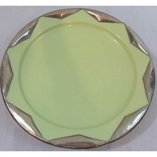 Ceramic Plate with Silver Trim (Morocco)