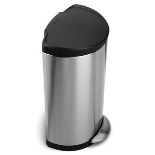 Simplehuman Semi round Stainless Steel Step Trash Can