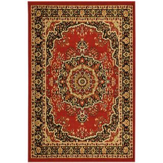 Paterson Collection Oriental Medallion Red Area Rug (49 x 7