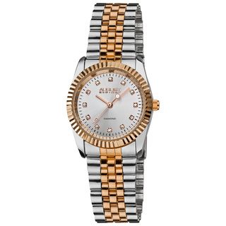 August Steiner Womens Diamond Stainless Steel Bracelet Watch