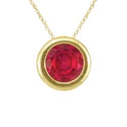 10k Gold Created Ruby Necklace