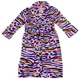 Sweet n Sassy Pink Zebra Plush Bath Robe for Girls S/4 5