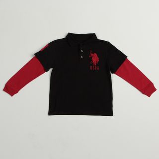 US Polo Boys Red/ Black Polo Shirt FINAL SALE