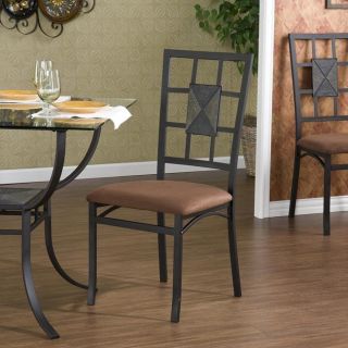 Hawkins Cocoa Microfiber Dining Chairs (Set of 4)