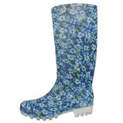 Adi Designs Womens Floral Print Rain Boots