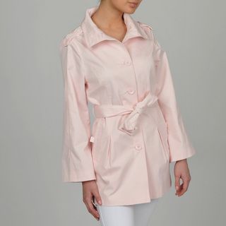 HAWKE and Co Womens Poly/Cotton Single Breasted Trench Coat