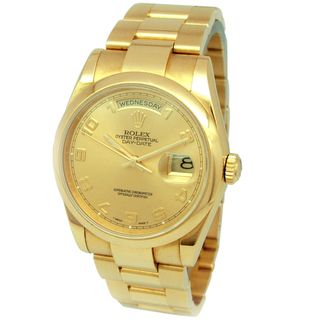 Pre Owned 36mm Rolex 18k Yellow Gold Oyster Perpetual Unisex Daydate