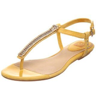 FRYE Womens Laurel T Strap Sandal,Lemon,5.5 M US Shoes