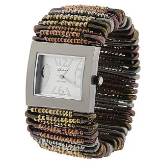 Geneva Womens Platinum Safety Pin Stretch Watch