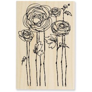 Stampendous Flower Fields Wood Stamp