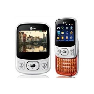 LG Town C320 Unlocked GSM White/ Orange Cell Phone