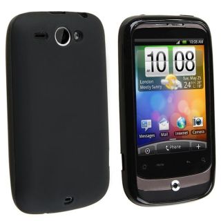 Black TPU Rubber Case for HTC Wildfire