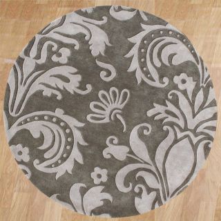 Handmade Grey Sabrina Wool Area Rug (6 Round)