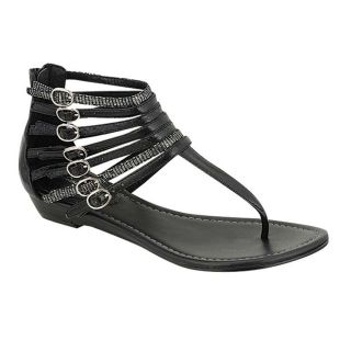 Oceanstar Womens Black Thong Sandals