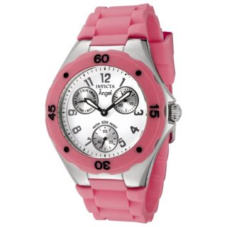 Invicta Womens Angel Pink Silicon Watch