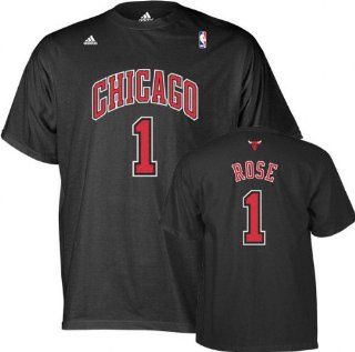 Derrick Rose adidas Black Name and Number Chicago Bulls T