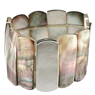 Kenneth Cole Mother of Pearl Shell Stretch Bracelet
