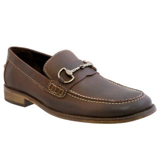 Giorgio Brutini Mens Brown Leather Slip on Loafers