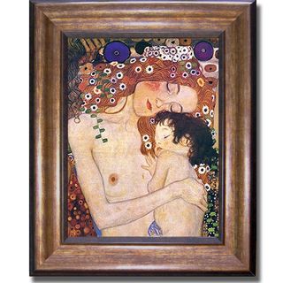 Gustav Klimt Three Ages of Woman Framed Canvas Art