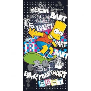 SIMPSONS  Serviette de bain Bart Graffiti 76x152cm   Achat / Vente