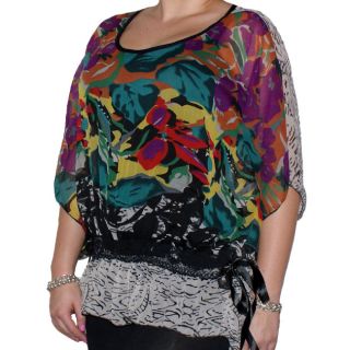 Angie Womens Sheer Colored Top