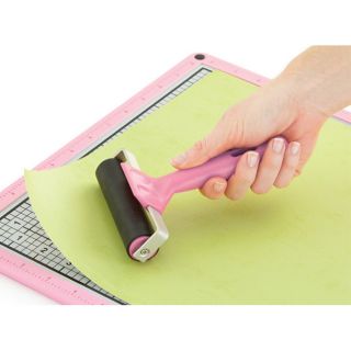 Slice Elite Brayer Pink/Black Plastic Smoothing Roller Scrapbook Tool