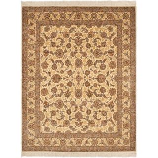 Asian Hand knotted Royal Kerman Ivory Wool Rug (6 x 9) Today $371