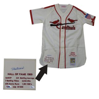 Stan Musial 1944 Autographed Classic Mitchell and Ness Jersey with