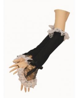 LoveFifi Womens French Maid Gloves, One Size, Black/White