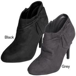 Journee Collection Womens Betsy 32 Side Bow Accent Ankle Boots
