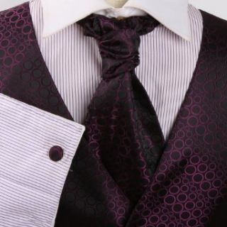Purple Polka Dots Formal Vest for Men Plaid for Mens Gift