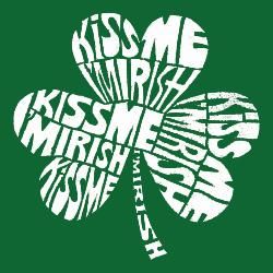 Los Angeles Pop Art Womens Kiss Me, Im Irish T shirt
