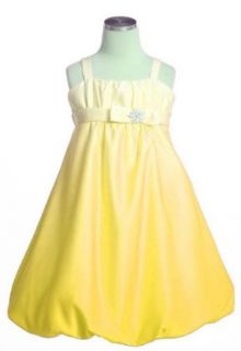 New Fading Satin Bubble Party Dress 4 Yellow (SK 3007