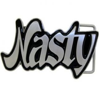 Silver Nasty Graffiti Belt Buckle Clothing