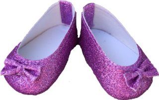 Sparkly Purple Doll Shoes for 18 inch Dolls Toys & Games